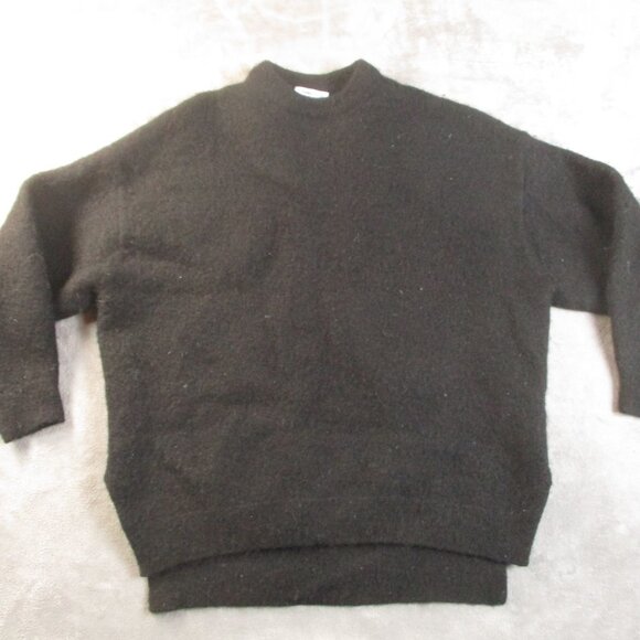 Stockholm Atelier & Other Stories Crewneck Sweater Women Small Black Wool Preppy - Picture 1 of 12